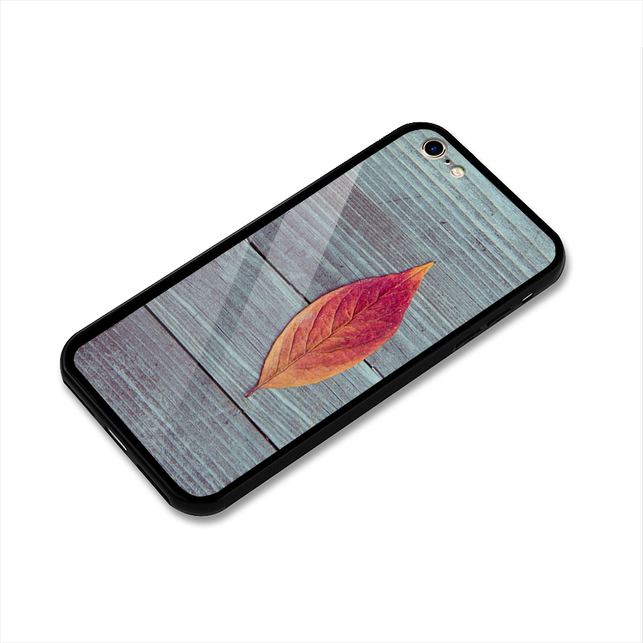 Classic Wood Leaf Glass Back Case for iPhone 6 6S