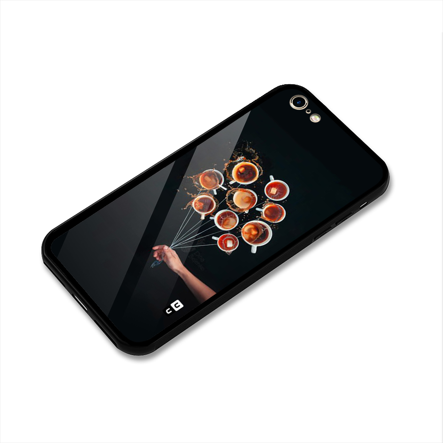 Coffee Balloon Glass Back Case for iPhone 6 6S