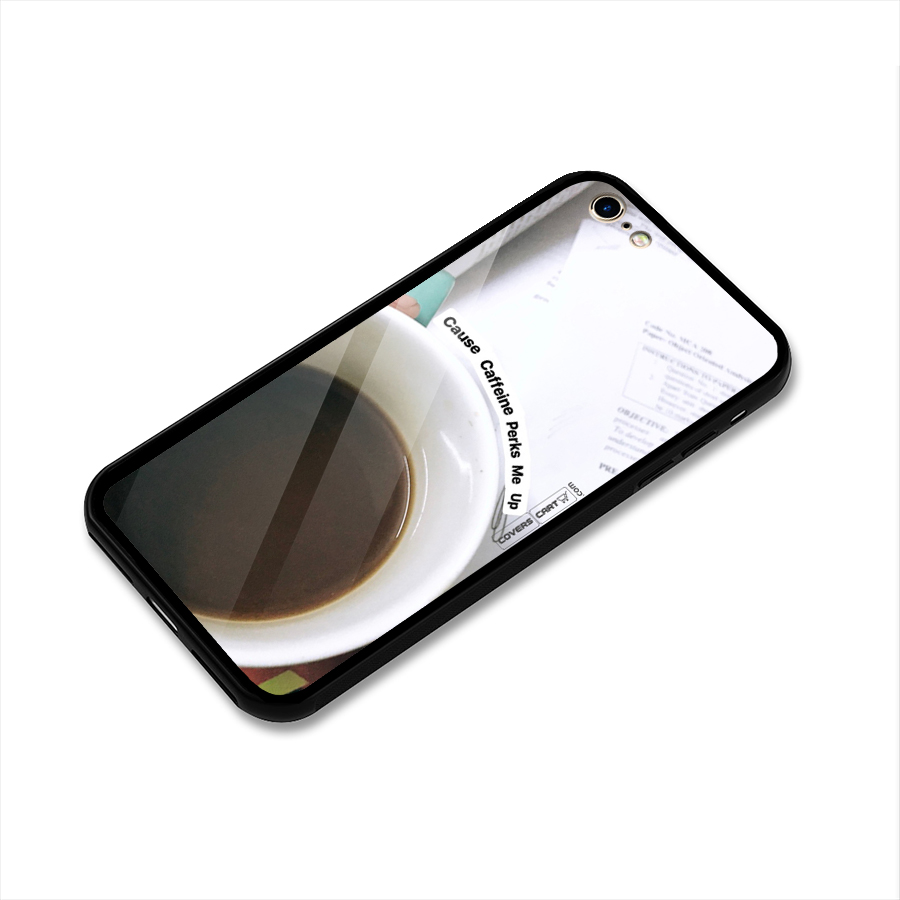 Coffee Perks Glass Back Case for iPhone 6 6S