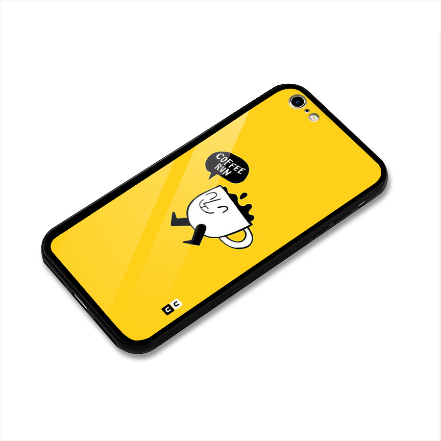 Coffee Run Glass Back Case for iPhone 6 6S