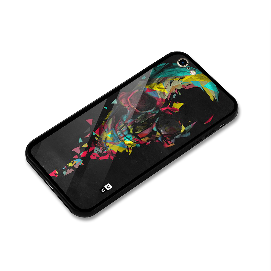 Colored Skull Shred Glass Back Case for iPhone 6 6S