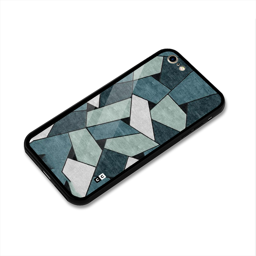 Concrete Green Abstract Glass Back Case for iPhone 6 6S