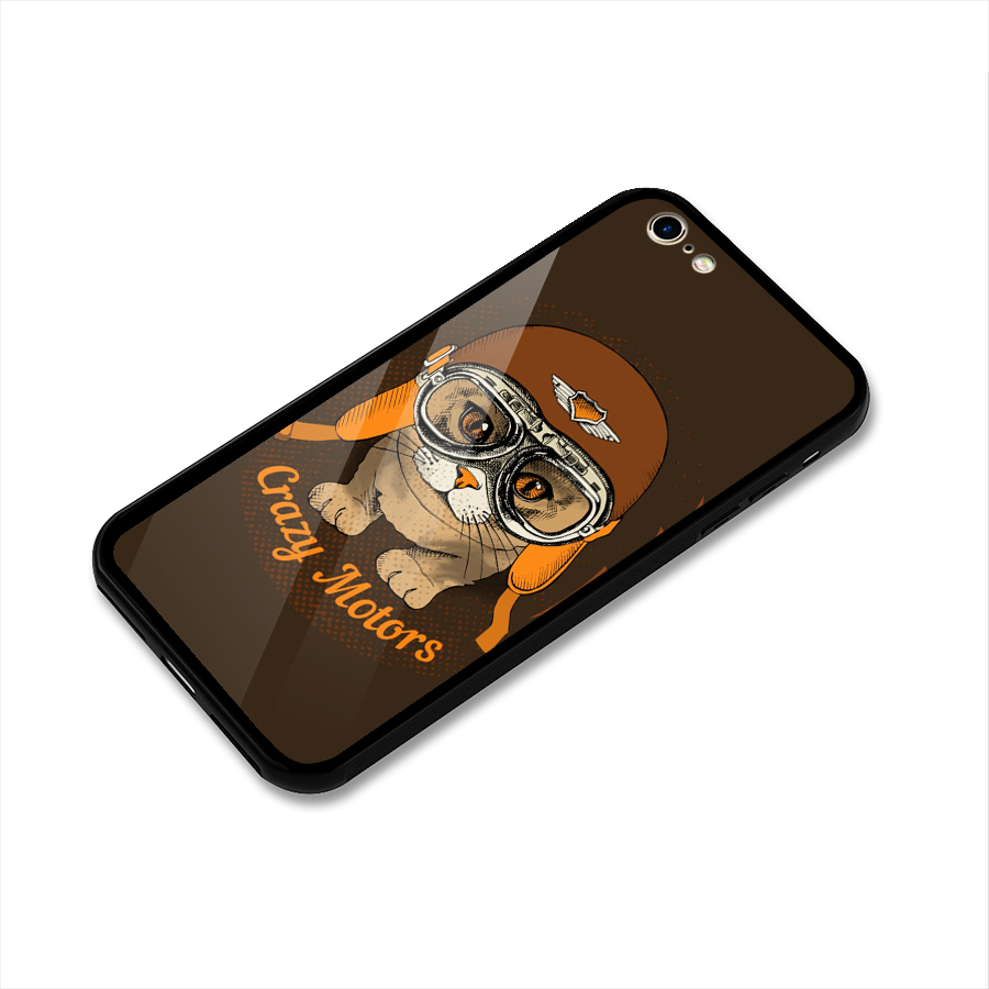 Crazy cat Glass Back Case for iPhone 6 6S