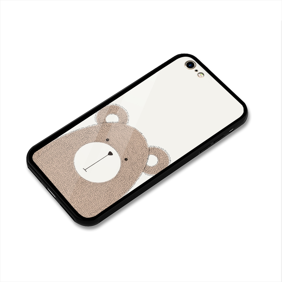 Cute Bear Glass Back Case for iPhone 6 6S