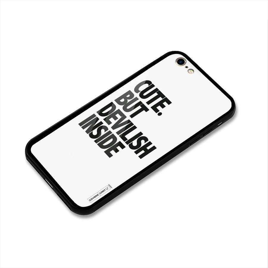 Cute But Devil Glass Back Case for iPhone 6 6S