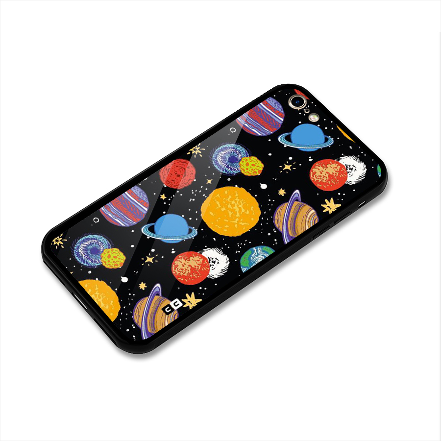 Designer Planets Glass Back Case for iPhone 6 6S