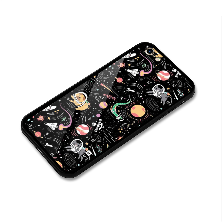 Dog Planetarium Glass Back Case for iPhone 6 6S