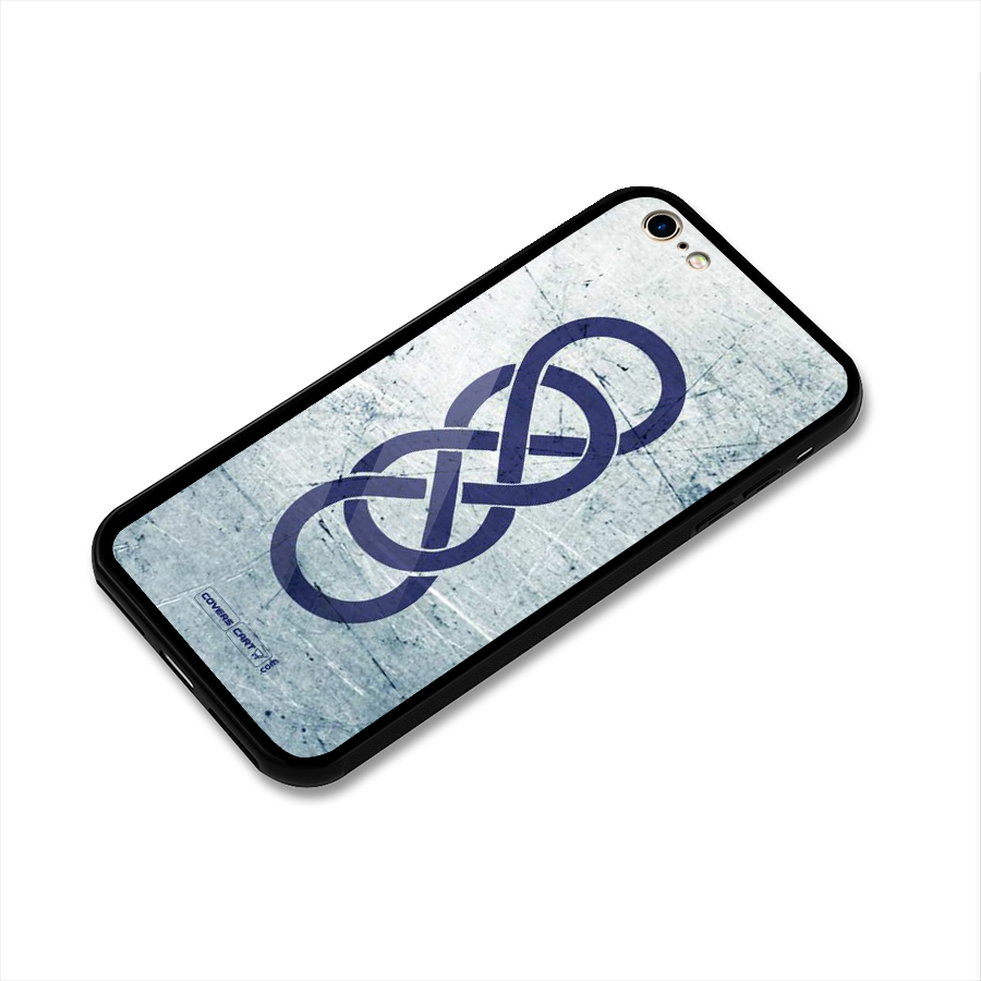 Double Infinity Rough Glass Back Case for iPhone 6 6S