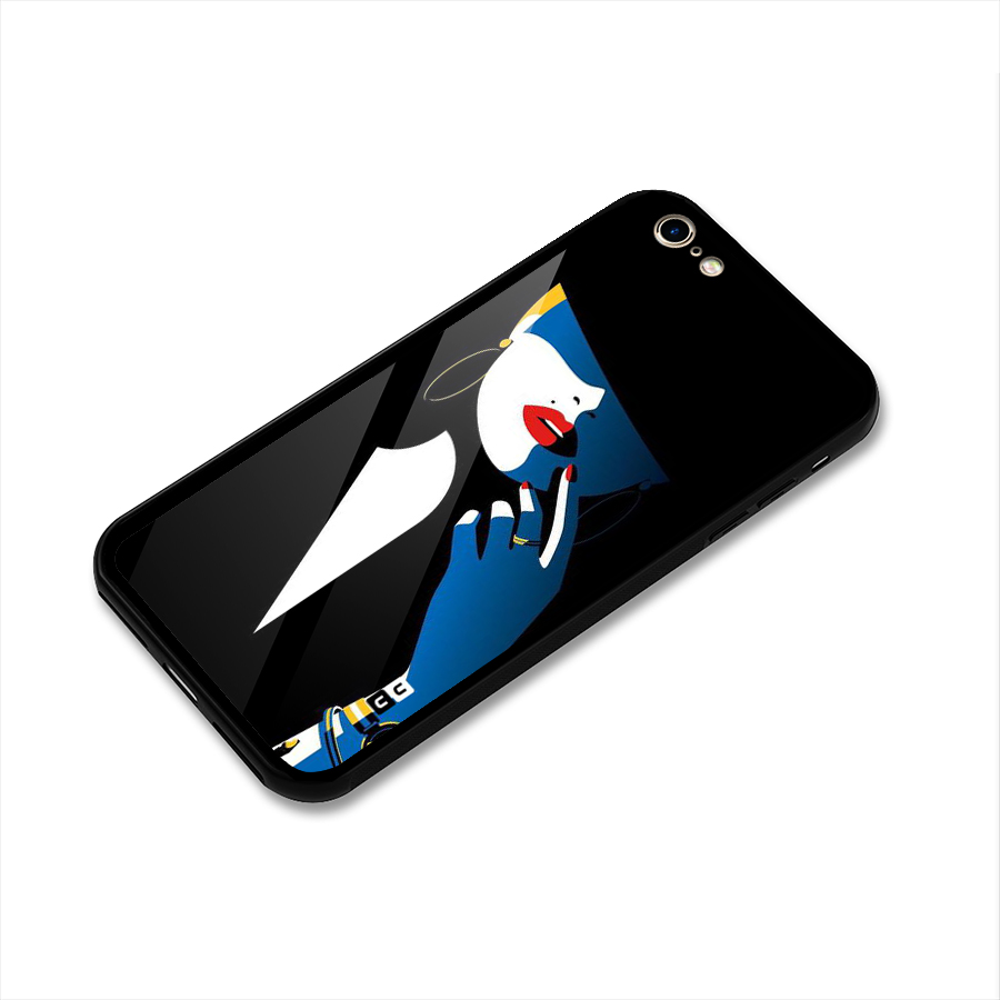Elegant Woman Glass Back Case for iPhone 6 6S
