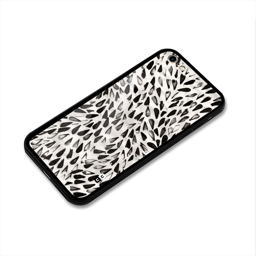 Feather Pattern Colorless Glass Back Case for iPhone 6 6S