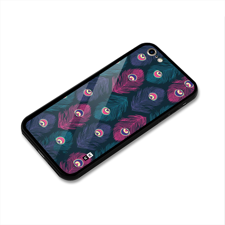 Feathers Patterns Glass Back Case for iPhone 6 6S