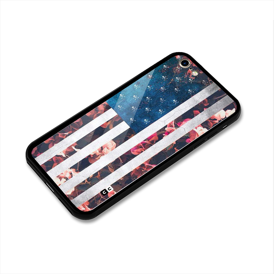 Flag Stripes Glass Back Case for iPhone 6 6S