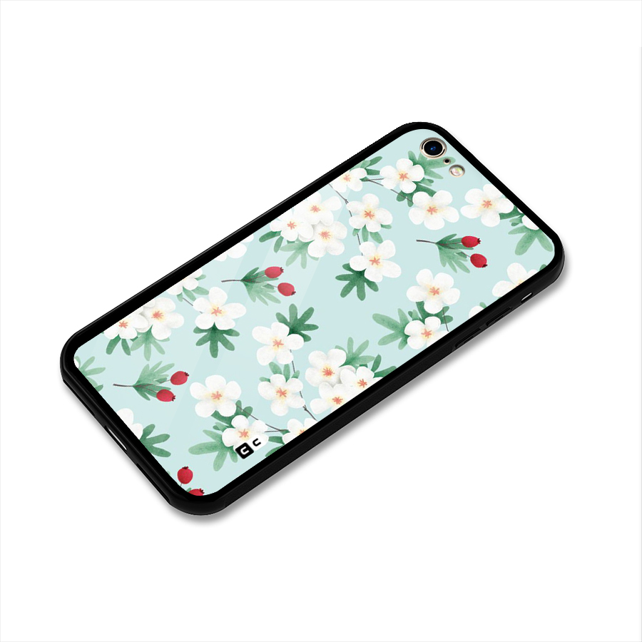 Flowers Pastel Glass Back Case for iPhone 6 6S