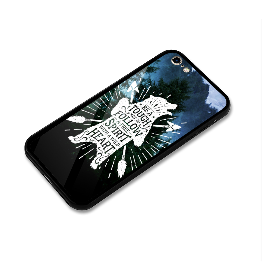 Follow Spirit Heart Glass Back Case for iPhone 6 6S