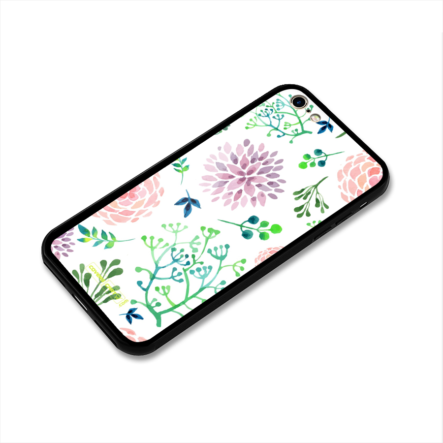 Fresh Floral Glass Back Case for iPhone 6 6S