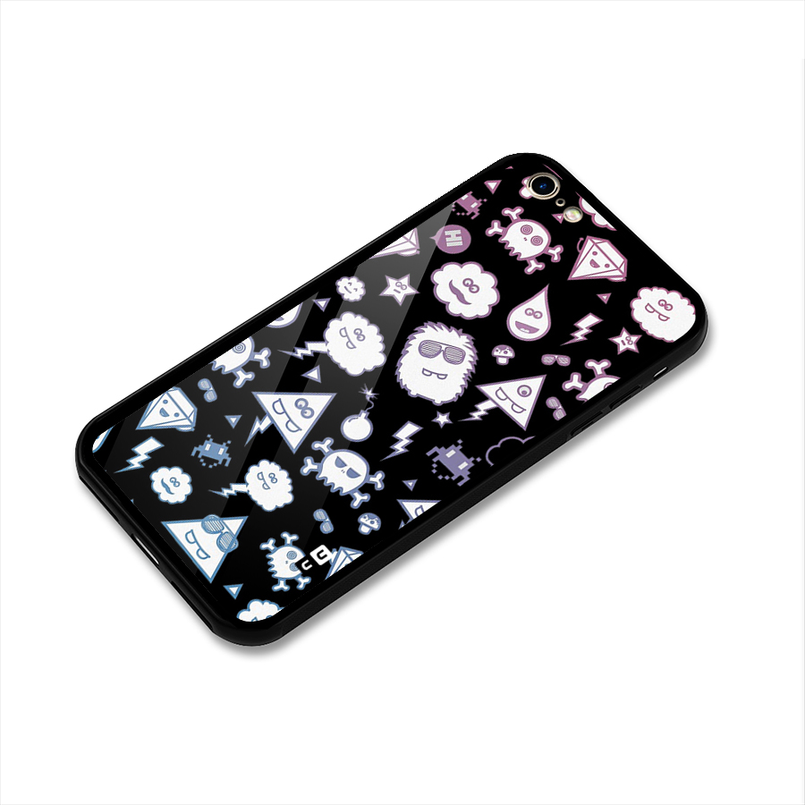 Funny Faces Glass Back Case for iPhone 6 6S