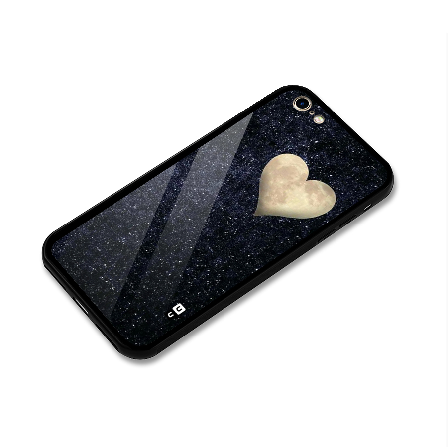 Galaxy Space Heart Glass Back Case for iPhone 6 6S