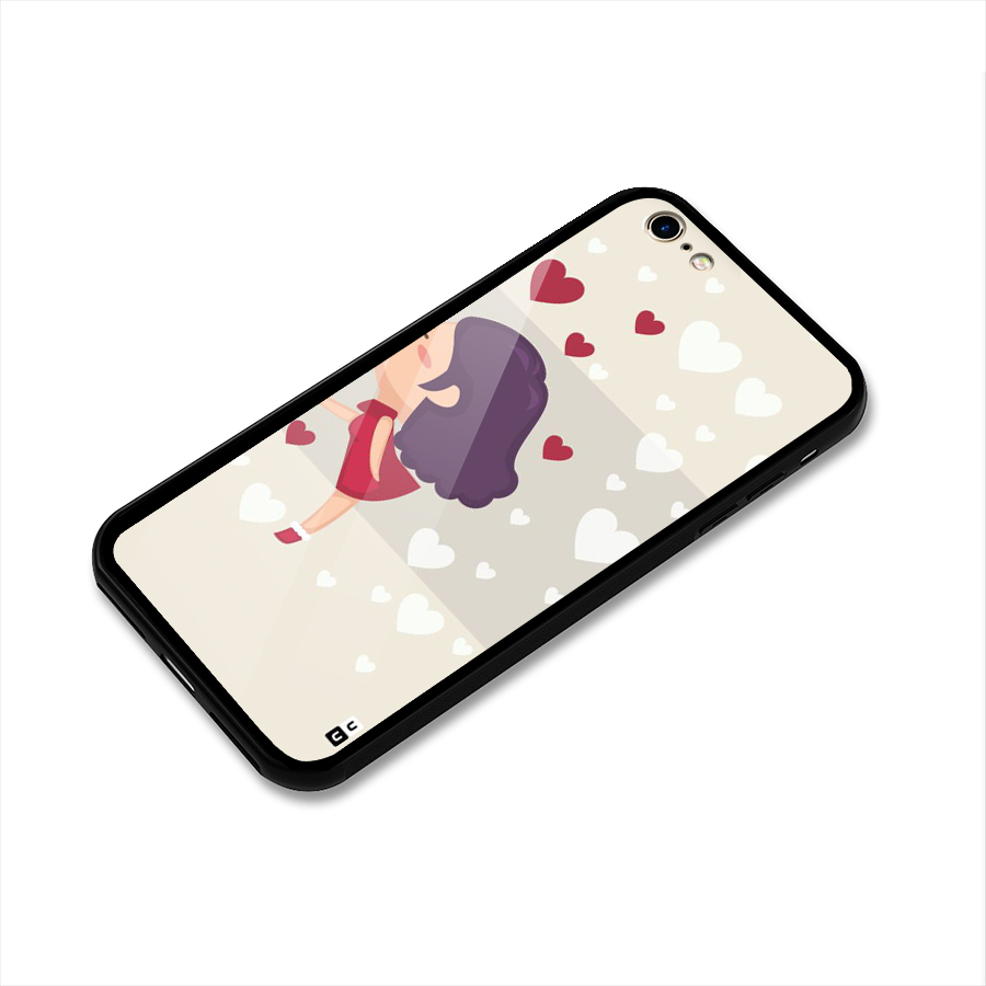 Girl in Love Glass Back Case for iPhone 6 6S