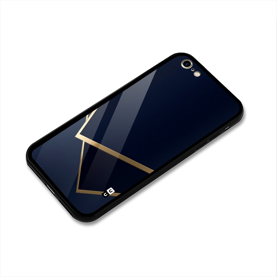 Gold Corners Glass Back Case for iPhone 6 6S