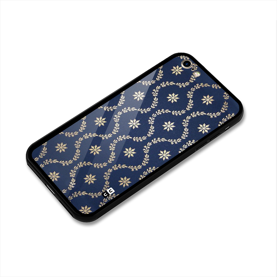 Gorgeous Gold Leaf Pattern Glass Back Case for iPhone 6 6S