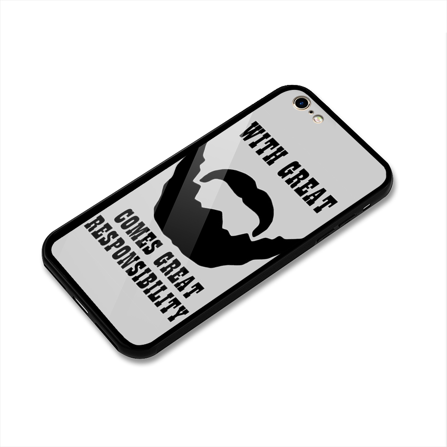 Great Beard Great Responsibility Glass Back Case for iPhone 6 6S