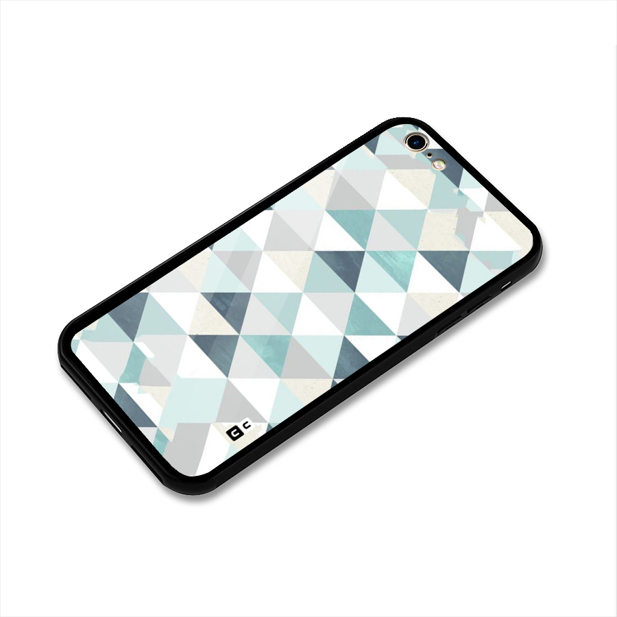 Green And Grey Pattern Glass Back Case for iPhone 6 6S