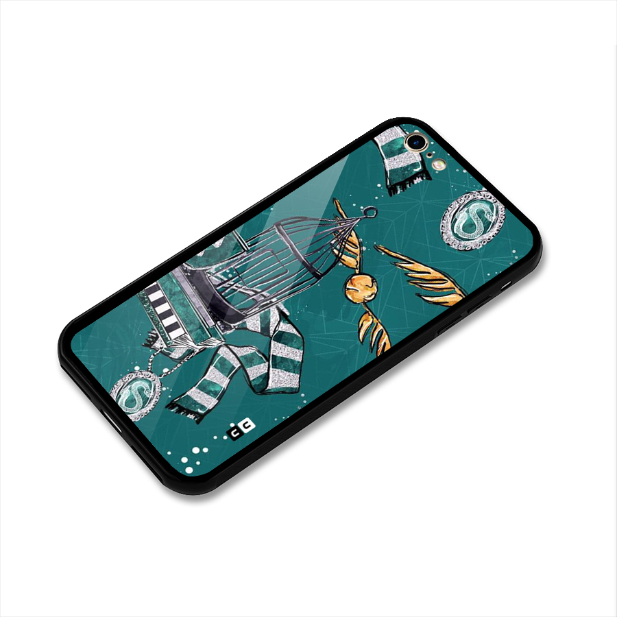 Green Scarf Glass Back Case for iPhone 6 6S