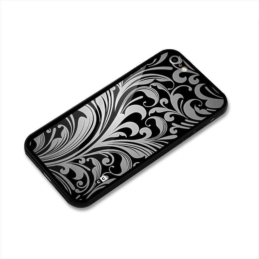 Grey Beauty Pattern Glass Back Case for iPhone 6 6S
