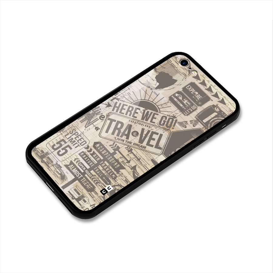 Here We Travel Glass Back Case for iPhone 6 6S