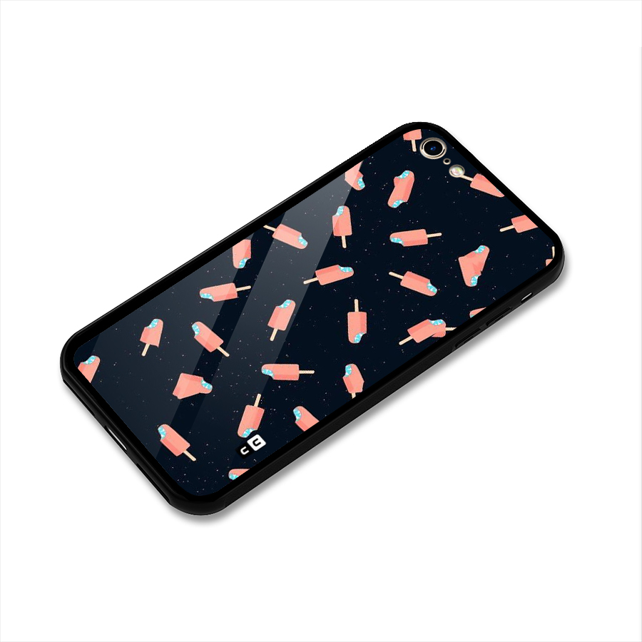 Icy Pattern Glass Back Case for iPhone 6 6S