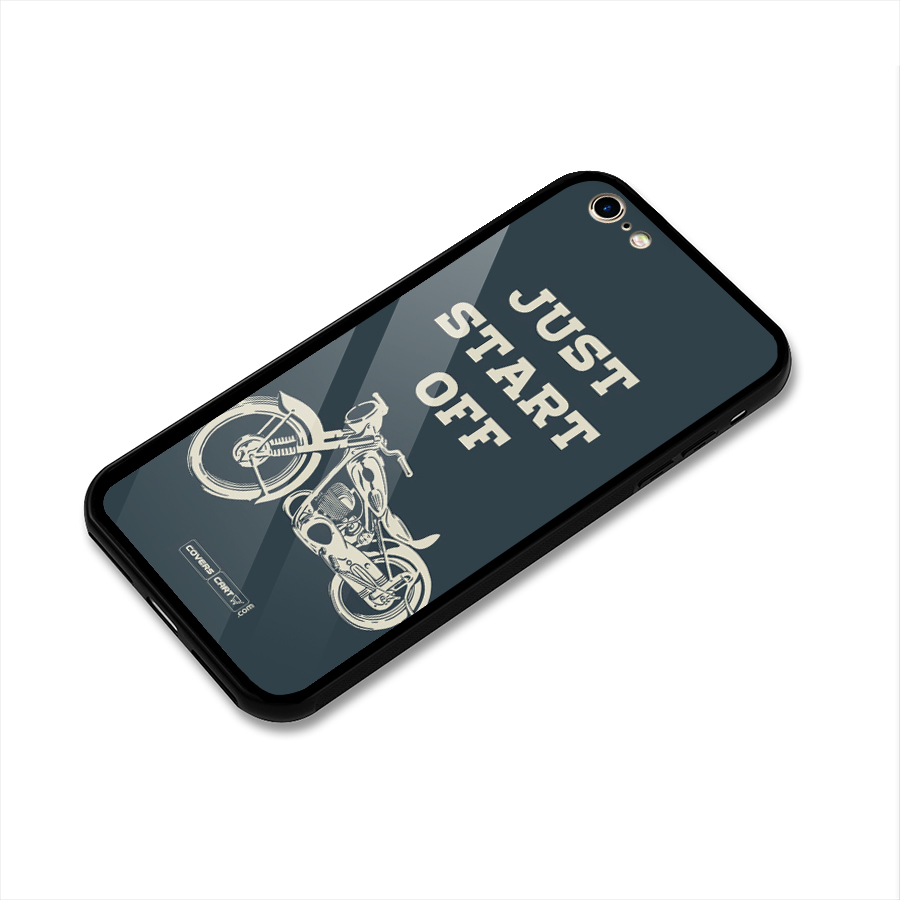 Just Start Off Glass Back Case for iPhone 6 6S