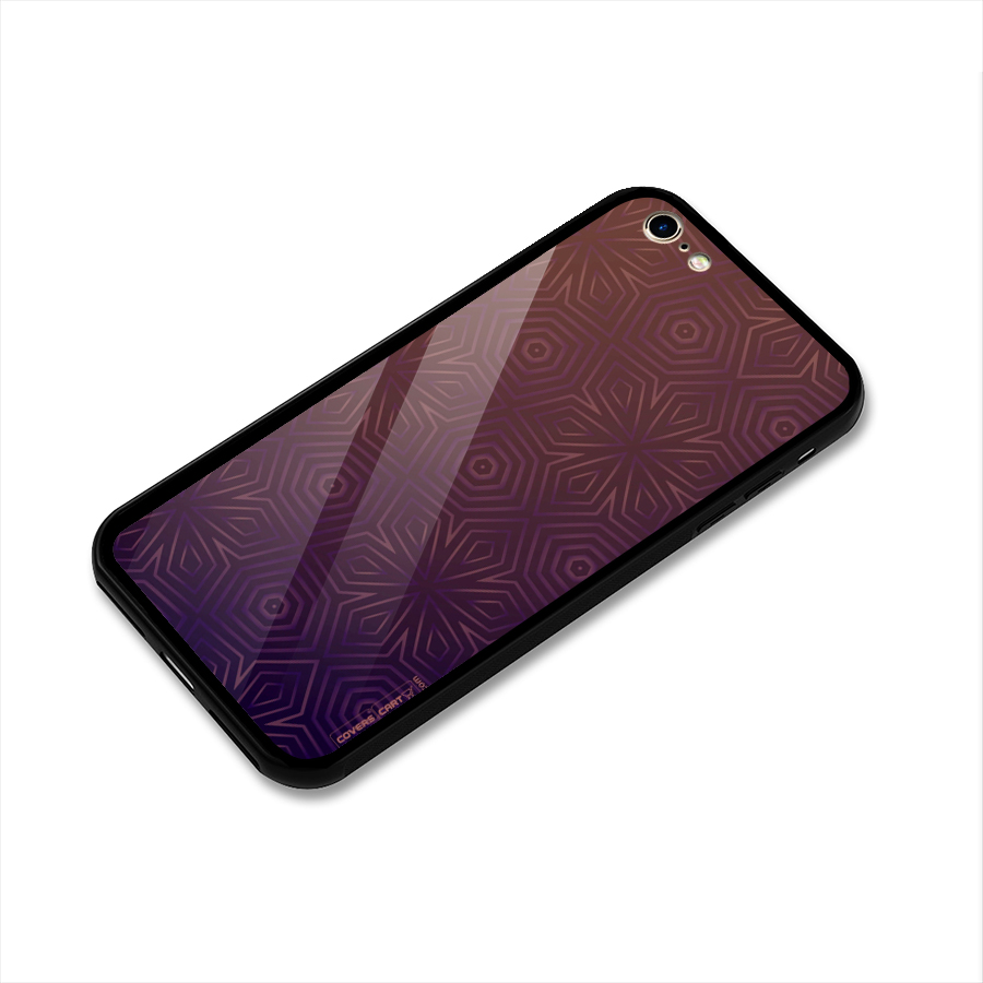 Lavish Purple Pattern Glass Back Case for iPhone 6 6S