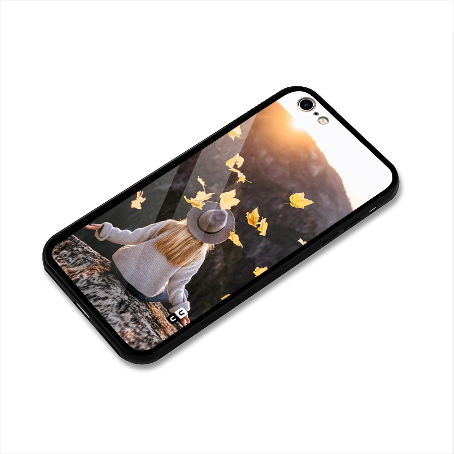 Leaf Rain Sunset Glass Back Case for iPhone 6 6S