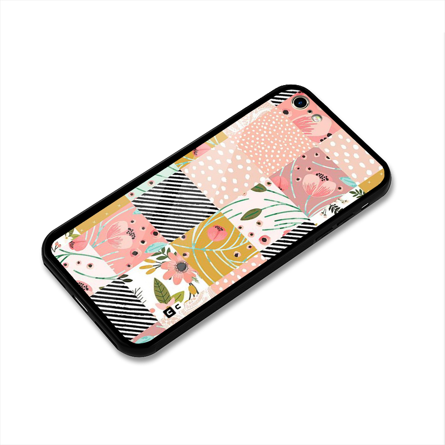 Leaf Stripe Polka Glass Back Case for iPhone 6 6S