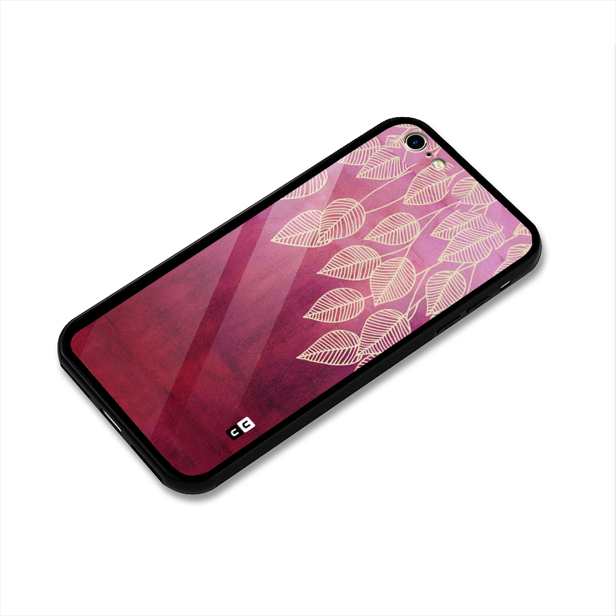 Leafy Outline Glass Back Case for iPhone 6 6S