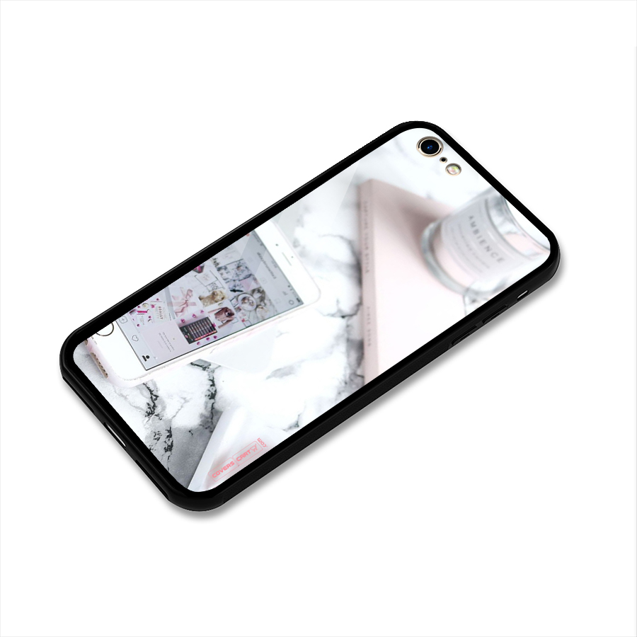 Make Up And Phone Glass Back Case for iPhone 6 6S