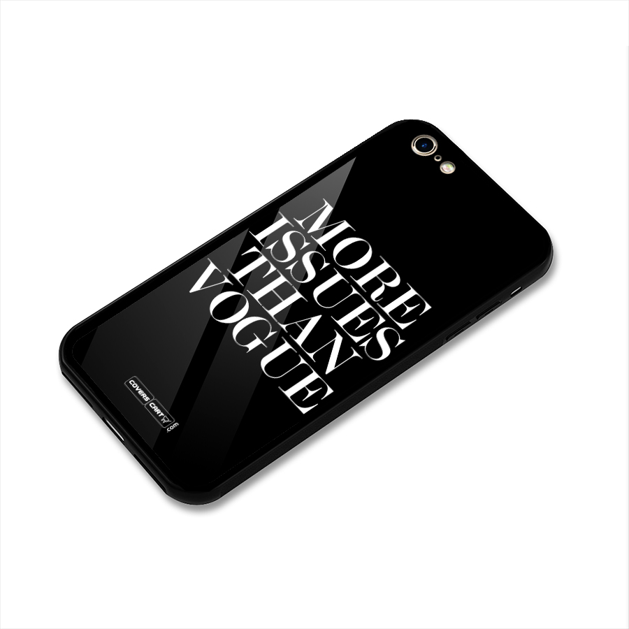 More Issues than Vogue (Black) Glass Back Case for iPhone 6 6S