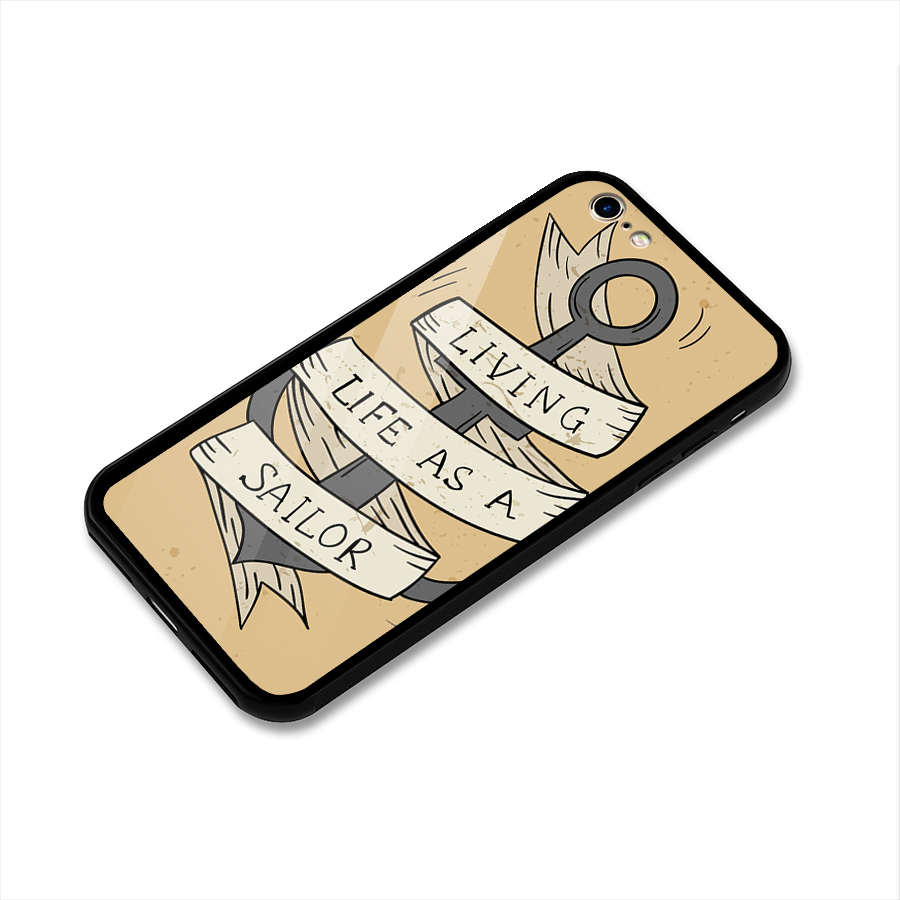 Old School Anchor Glass Back Case for iPhone 6 6S