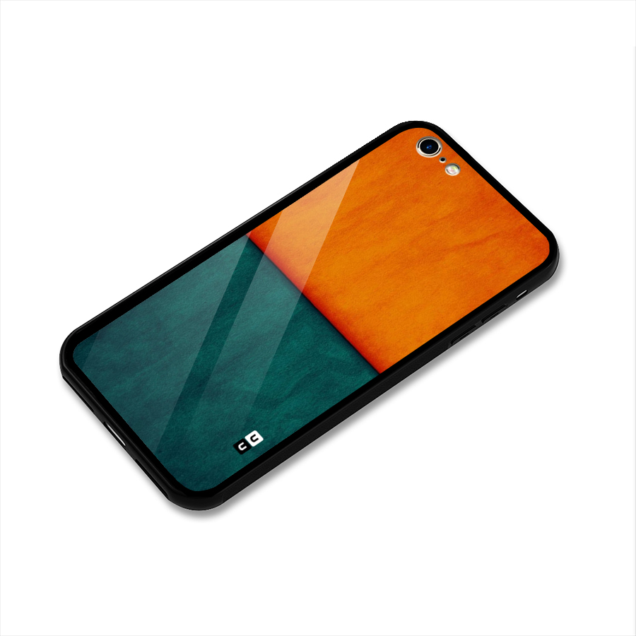 Orange Green Shade Glass Back Case for iPhone 6 6S
