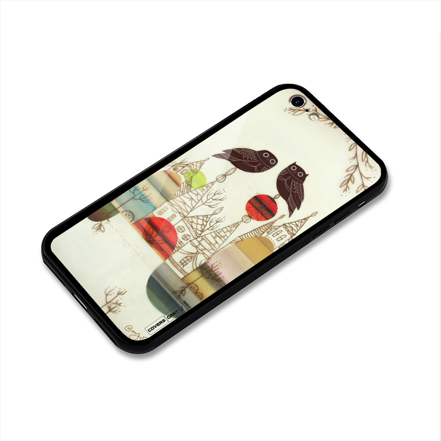 Owl Art Glass Back Case for iPhone 6 6S