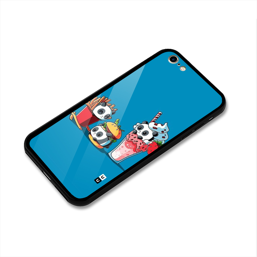 Panda Lazy Glass Back Case for iPhone 6 6S
