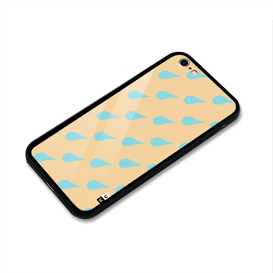 Pastel Orange Drops Glass Back Case for iPhone 6 6S