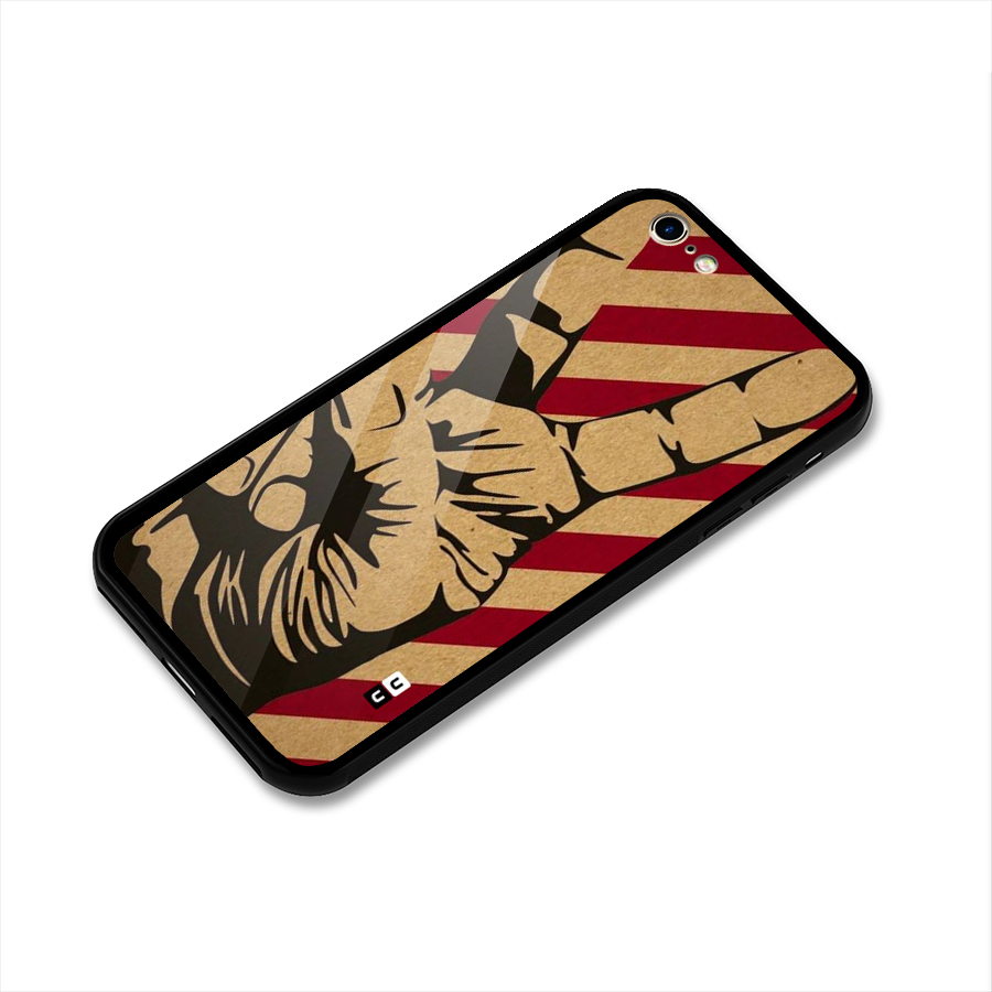 Peace Stripes Glass Back Case for iPhone 6 6S