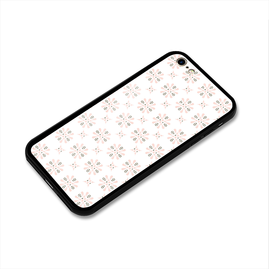 Pink Floral Pattern Glass Back Case for iPhone 6 6S