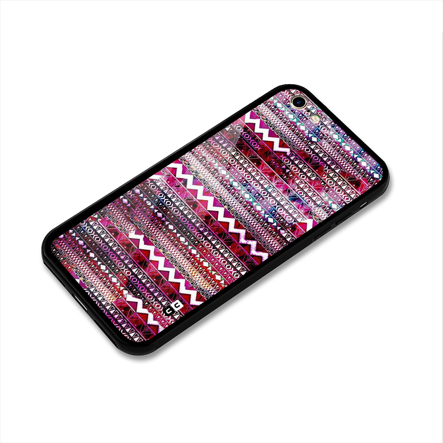 Pink Indie Pattern Glass Back Case for iPhone 6 6S