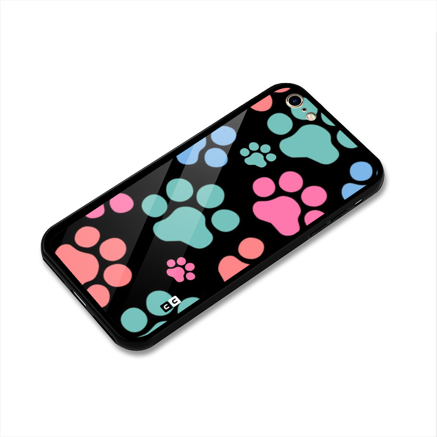 Puppy Paws Glass Back Case for iPhone 6 6S