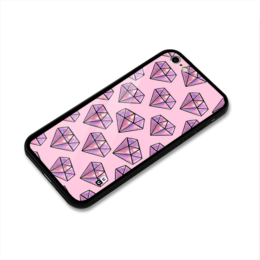 Purple Diamond Designs Glass Back Case for iPhone 6 6S