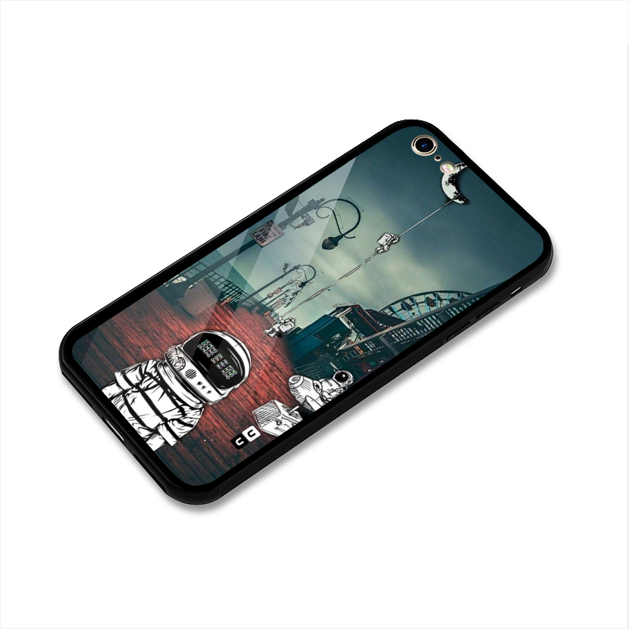 Robotic Design Glass Back Case for iPhone 6 6S