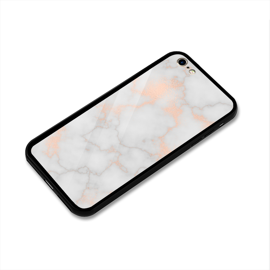 RoseGold Marble Glass Back Case for iPhone 6 6S