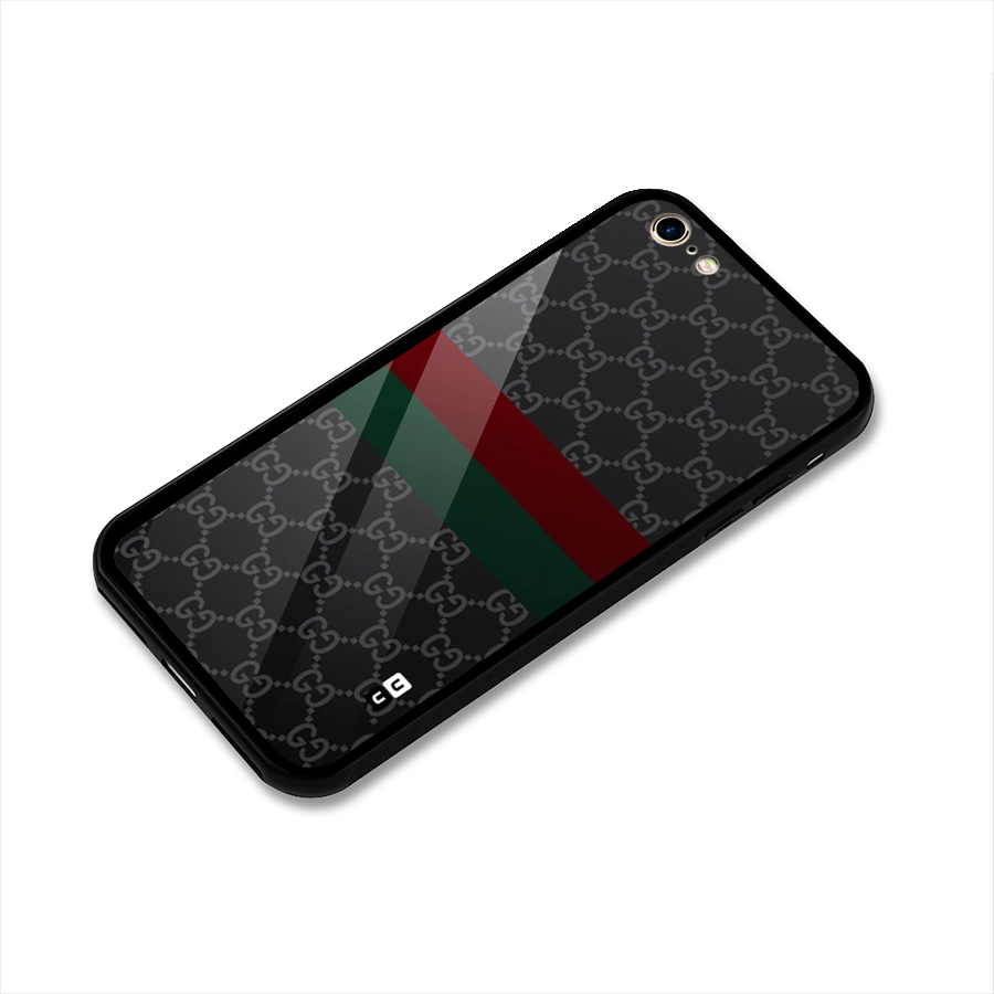 Royal Stripes Design Glass Back Case for iPhone 6 6S